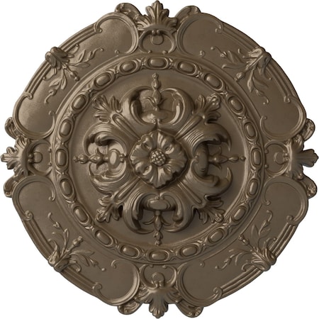 Ekena Millwork Southampton Ceiling Medallion, Hand-Painted Warm Silver, 16 1/2"OD x 2 3/8"P CM16SOWSS